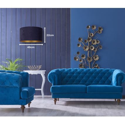 Duolla - Chandelier on a string ROLLER 1xE27/15W/230V d. 40 cm blue/gold