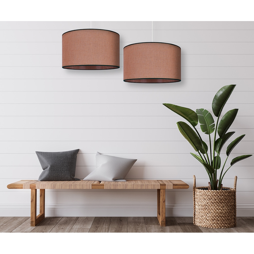 Duolla - Chandelier on a string ROLLER 1xE27/15W/230V d. 40 cm brown/black