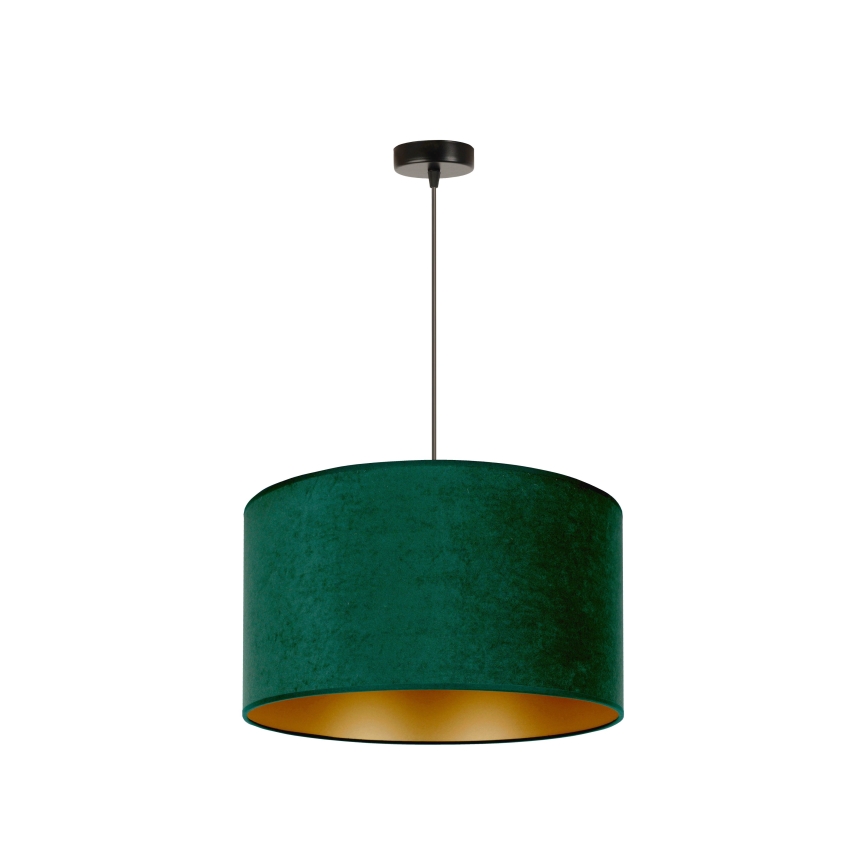 Duolla - Chandelier on a string ROLLER 1xE27/15W/230V d. 40 cm dark green/gold