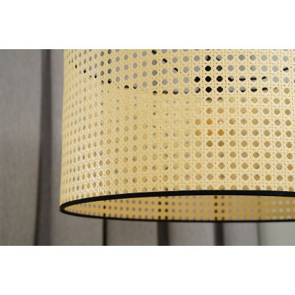 Duolla - Chandelier on a string ROLLER 1xE27/15W/230V d. 45 cm rattan/black