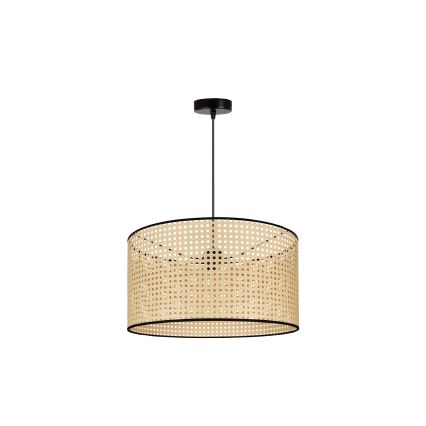 Duolla - Chandelier on a string ROLLER 1xE27/15W/230V d. 45 cm rattan/black