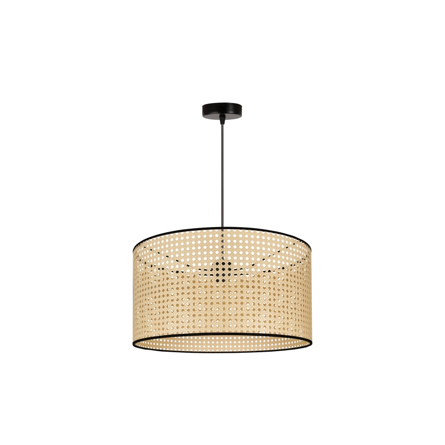 Duolla - Chandelier on a string ROLLER 1xE27/15W/230V d. 45 cm rattan/black