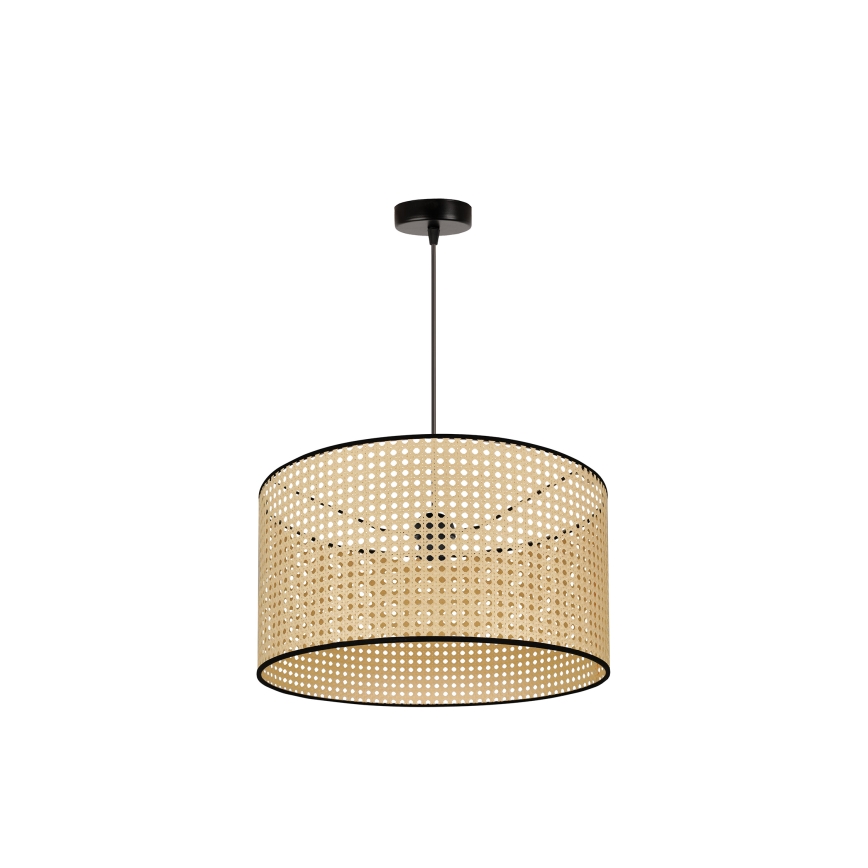 Duolla - Chandelier on a string ROLLER 1xE27/15W/230V d. 45 cm rattan/black