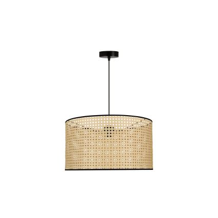 Duolla - Chandelier on a string ROLLER 1xE27/15W/230V d. 45 cm rattan/black