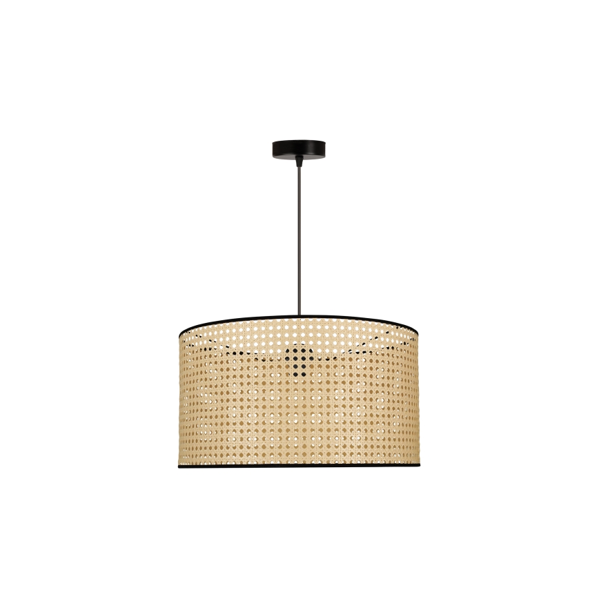 Duolla - Chandelier on a string ROLLER 1xE27/15W/230V d. 45 cm rattan/black