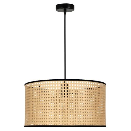 Duolla - Chandelier on a string ROLLER 1xE27/15W/230V d. 45 cm rattan/black