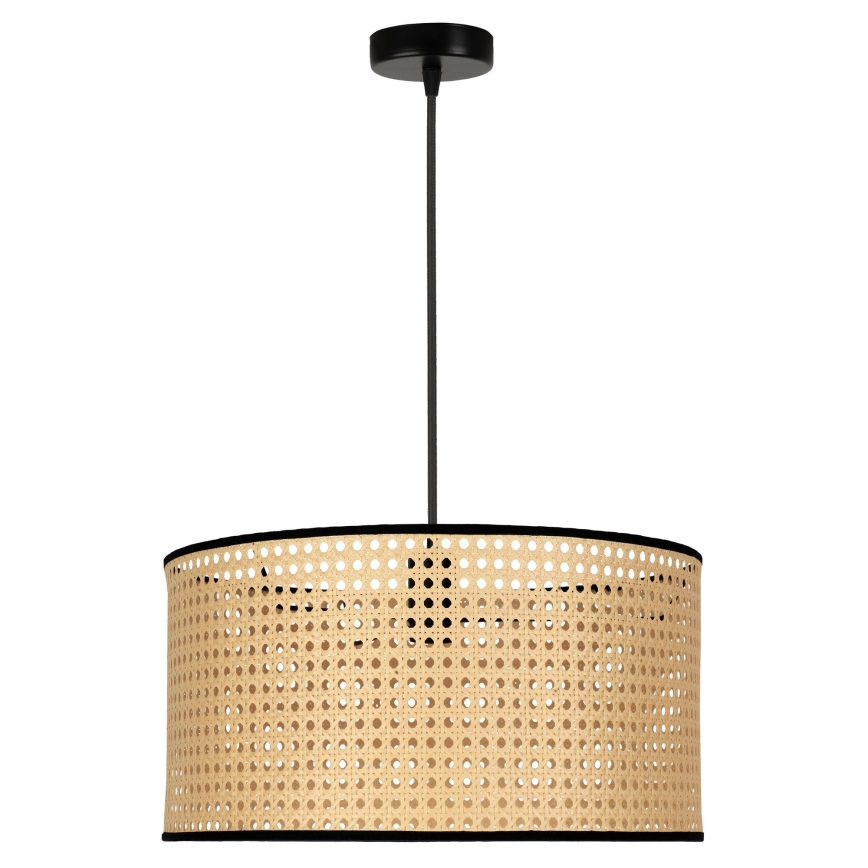 Duolla - Chandelier on a string ROLLER 1xE27/15W/230V d. 45 cm rattan/black
