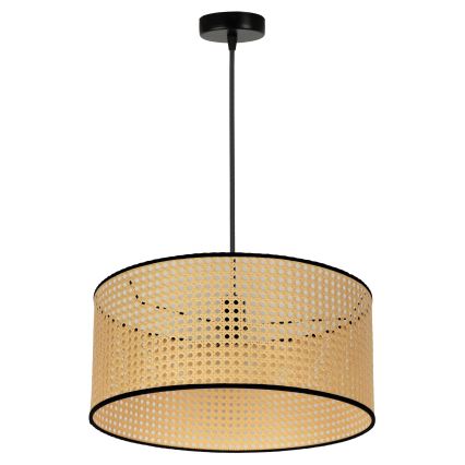 Duolla - Chandelier on a string ROLLER 1xE27/15W/230V d. 45 cm rattan/black