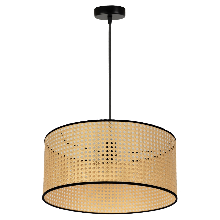 Duolla - Chandelier on a string ROLLER 1xE27/15W/230V d. 45 cm rattan/black