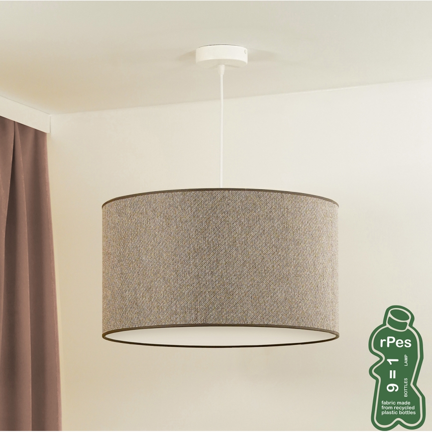 Duolla - Chandelier on a string ROLLER ECO RECYCLING 1xE27/15W/230V d. 45 cm brown