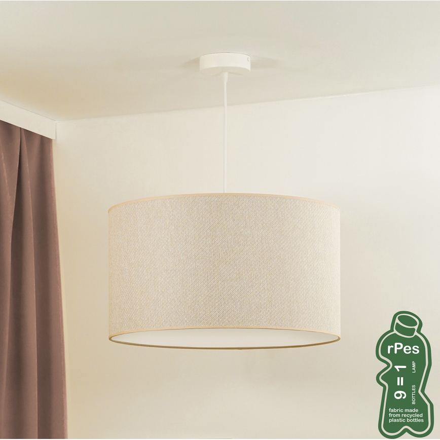 Duolla - Chandelier on a string ROLLER ECO RECYCLING 1xE27/15W/230V d. 45 cm creamy
