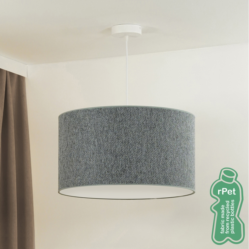 Duolla - Chandelier on a string ROLLER ECO RECYCLING 1xE27/15W/230V d. 45 cm green