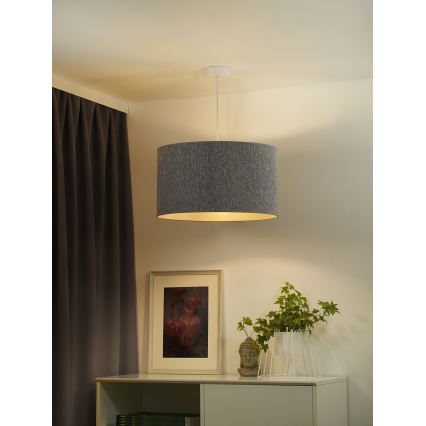 Duolla - Chandelier on a string ROLLER ECO RECYCLING 1xE27/15W/230V d. 45 cm grey