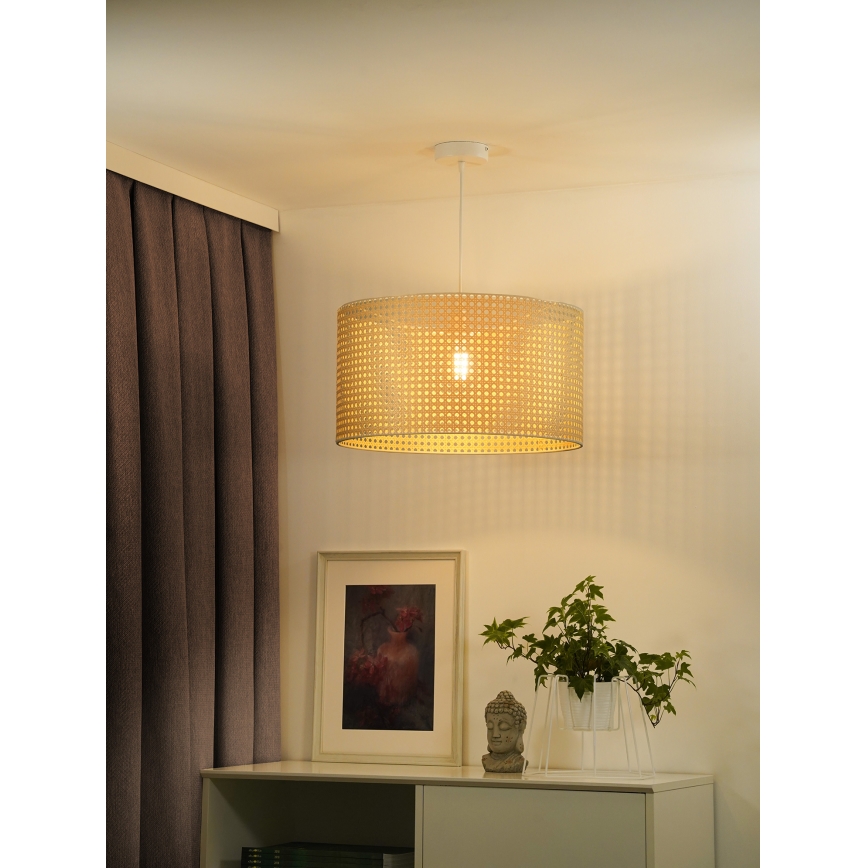 Duolla - Chandelier on a string ROLLER RATTAN 1xE27/15W/230V d. 45 cm beige