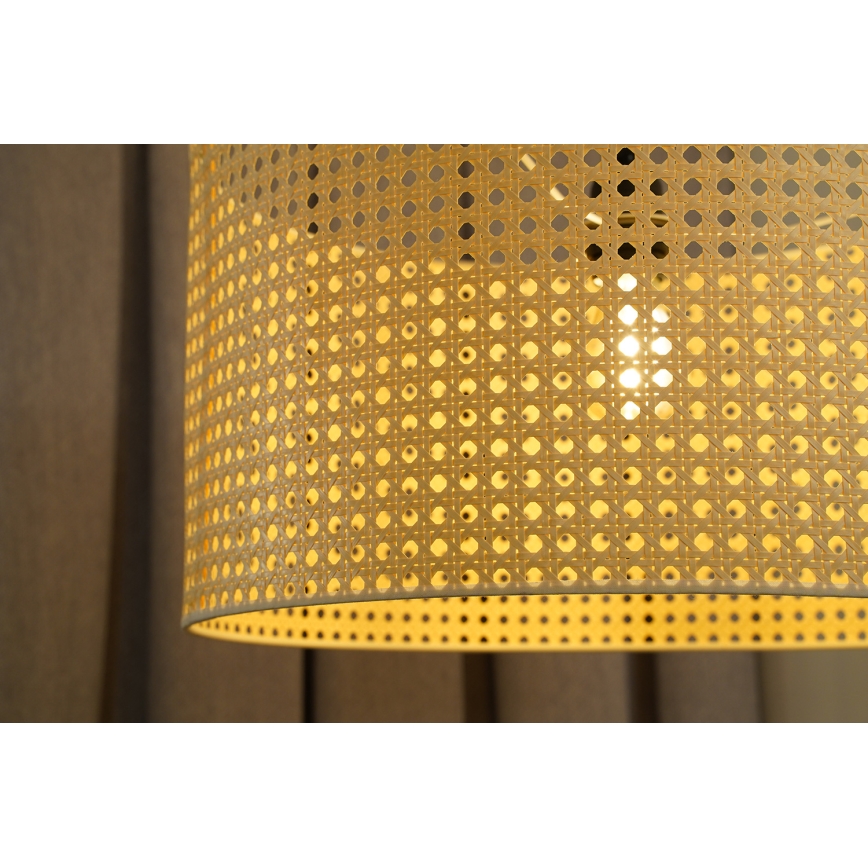 Duolla - Chandelier on a string ROLLER RATTAN 1xE27/15W/230V d. 45 cm beige