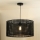 Duolla - Chandelier on a string ROLLER RATTAN 1xE27/15W/230V d. 45 cm black