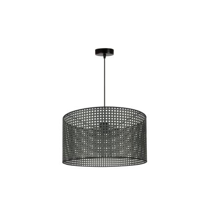 Duolla - Chandelier on a string ROLLER RATTAN 1xE27/15W/230V d. 45 cm black