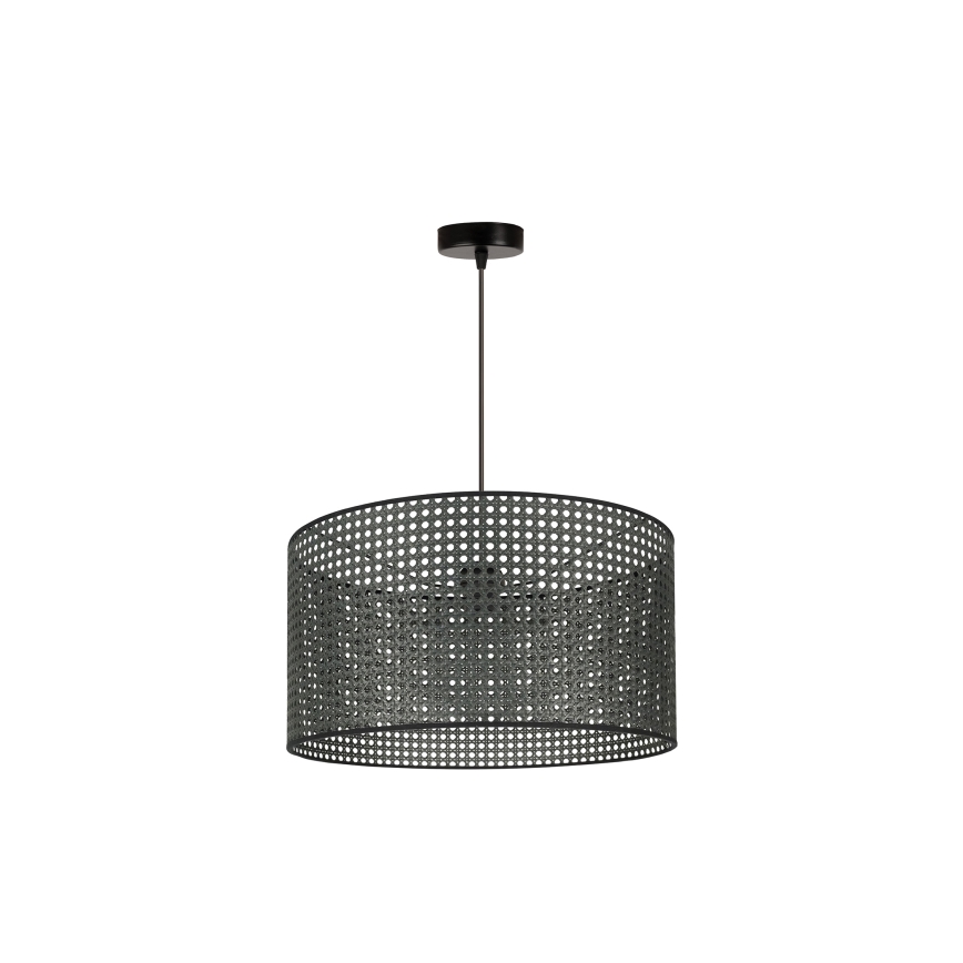 Duolla - Chandelier on a string ROLLER RATTAN 1xE27/15W/230V d. 45 cm black