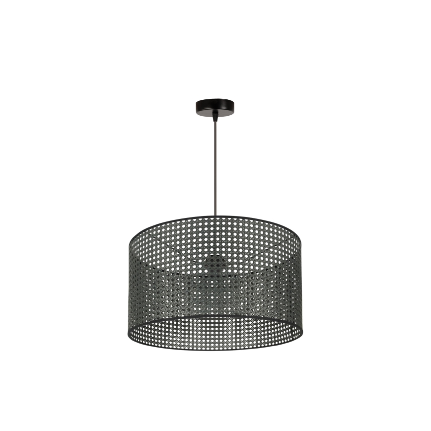 Duolla - Chandelier on a string ROLLER RATTAN 1xE27/15W/230V d. 45 cm black