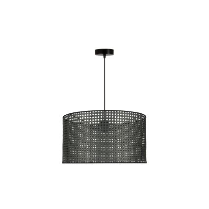 Duolla - Chandelier on a string ROLLER RATTAN 1xE27/15W/230V d. 45 cm black