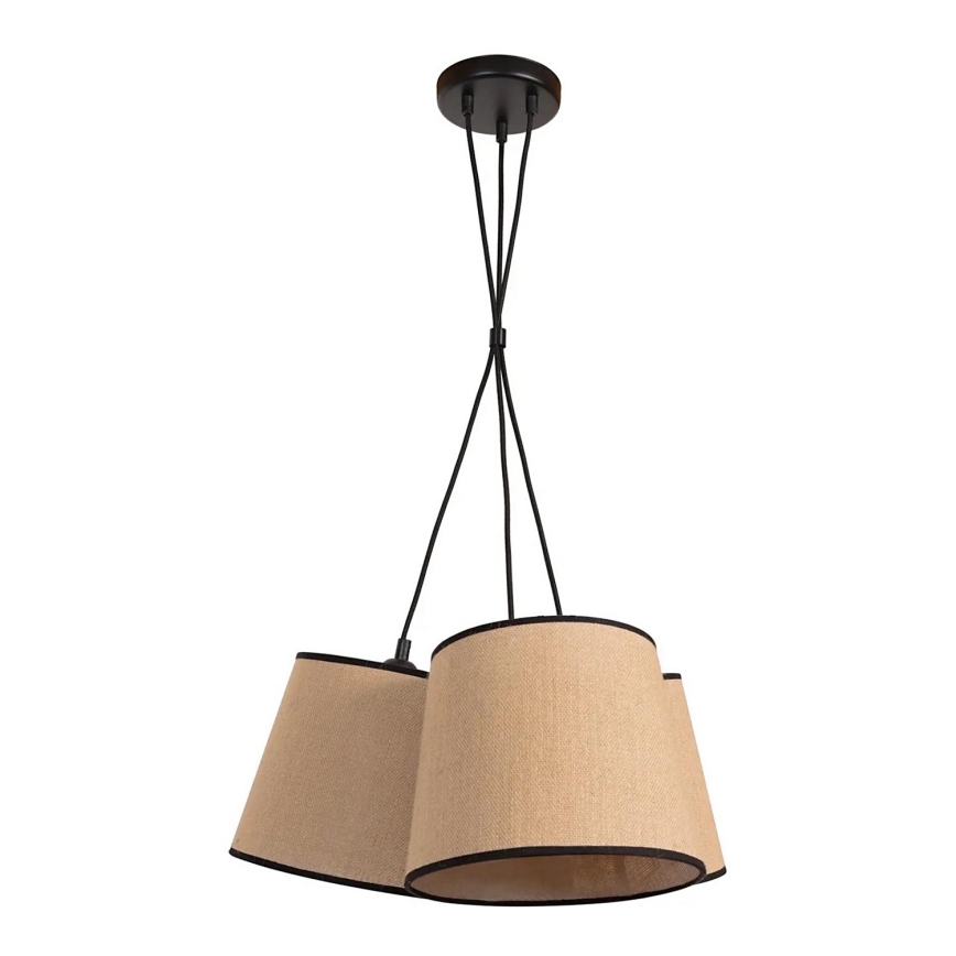 Duolla - Chandelier on a string ROSSA 3xE27/15W/230V d. 45 cm brown/black