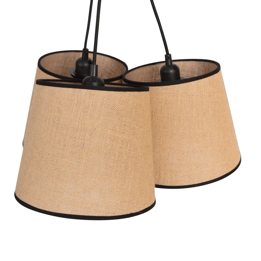 Duolla - Chandelier on a string ROSSA 3xE27/15W/230V d. 45 cm brown/black