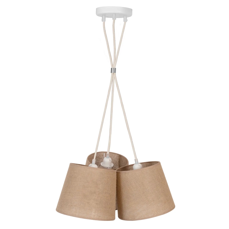 Duolla - Chandelier on a string ROSSA 3xE27/15W/230V d. 45 cm brown