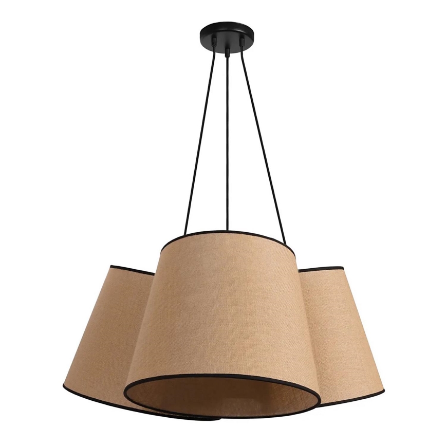 Duolla - Chandelier on a string ROSSA 3xE27/15W/230V d. 75 cm brown/black