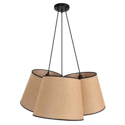 Duolla - Chandelier on a string ROSSA 3xE27/15W/230V d. 75 cm brown/black