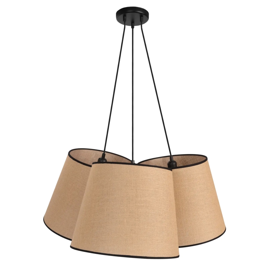 Duolla - Chandelier on a string ROSSA 3xE27/15W/230V d. 75 cm brown/black