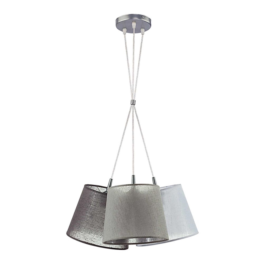 Duolla - Chandelier on a string ROSSA 3xE27/40W/230V anthracite/grey