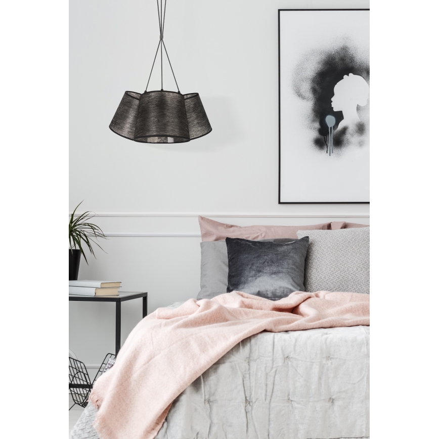 Duolla - Chandelier on a string ROSSA 3xE27/40W/230V black