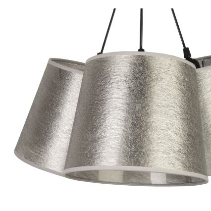 Duolla - Chandelier on a string ROSSA 3xE27/40W/230V silver