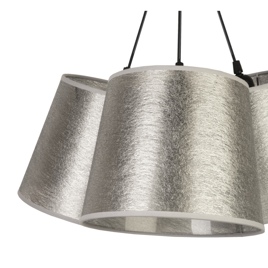 Duolla - Chandelier on a string ROSSA 3xE27/40W/230V silver