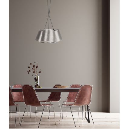 Duolla - Chandelier on a string ROSSA 3xE27/40W/230V silver