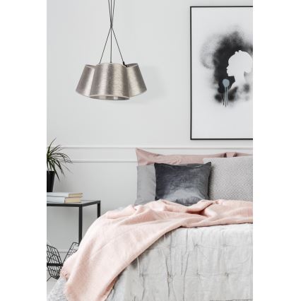 Duolla - Chandelier on a string ROSSA 3xE27/40W/230V silver