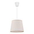 Duolla - Chandelier on a string SOLO 1xE27/40W/230V d. 24 cm light beige