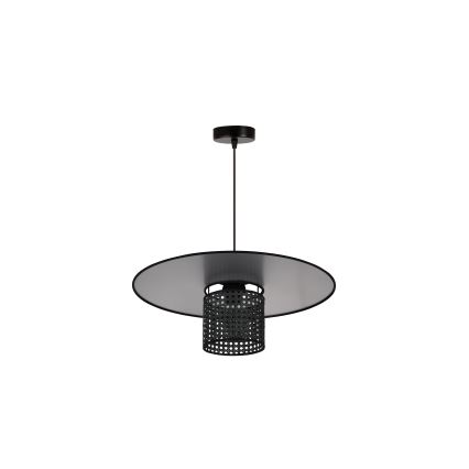Duolla - Chandelier on a string TOKYO RATTAN 1xE27/15W/230V d. 50 cm black/silver