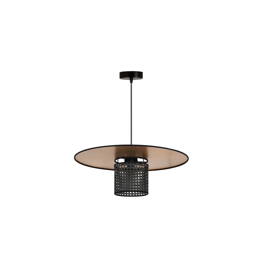 Duolla - Chandelier on a string TOKYO RATTAN 1xE27/15W/230V d. 50 cm gold/black