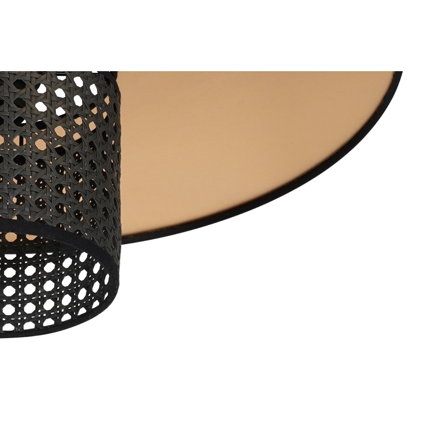 Duolla - Chandelier on a string TOKYO RATTAN 1xE27/15W/230V d. 50 cm gold/black