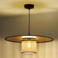 Duolla - Chandelier on a string TOKYO RATTAN 1xE27/15W/230V d. 50 cm gold/rattan