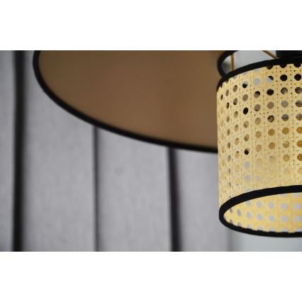 Duolla - Chandelier on a string TOKYO RATTAN 1xE27/15W/230V d. 50 cm gold/rattan