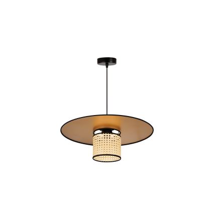 Duolla - Chandelier on a string TOKYO RATTAN 1xE27/15W/230V d. 50 cm gold/rattan