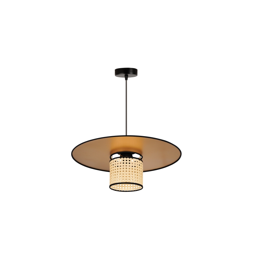Duolla - Chandelier on a string TOKYO RATTAN 1xE27/15W/230V d. 50 cm gold/rattan