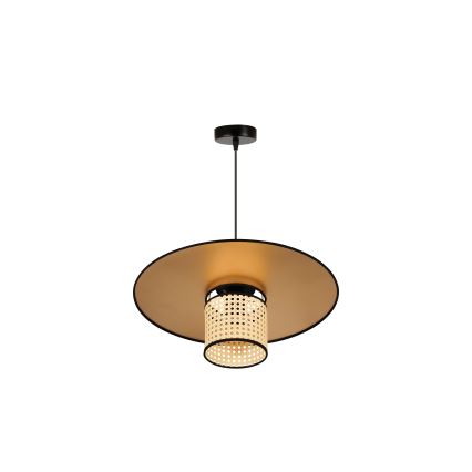 Duolla - Chandelier on a string TOKYO RATTAN 1xE27/15W/230V d. 50 cm gold/rattan