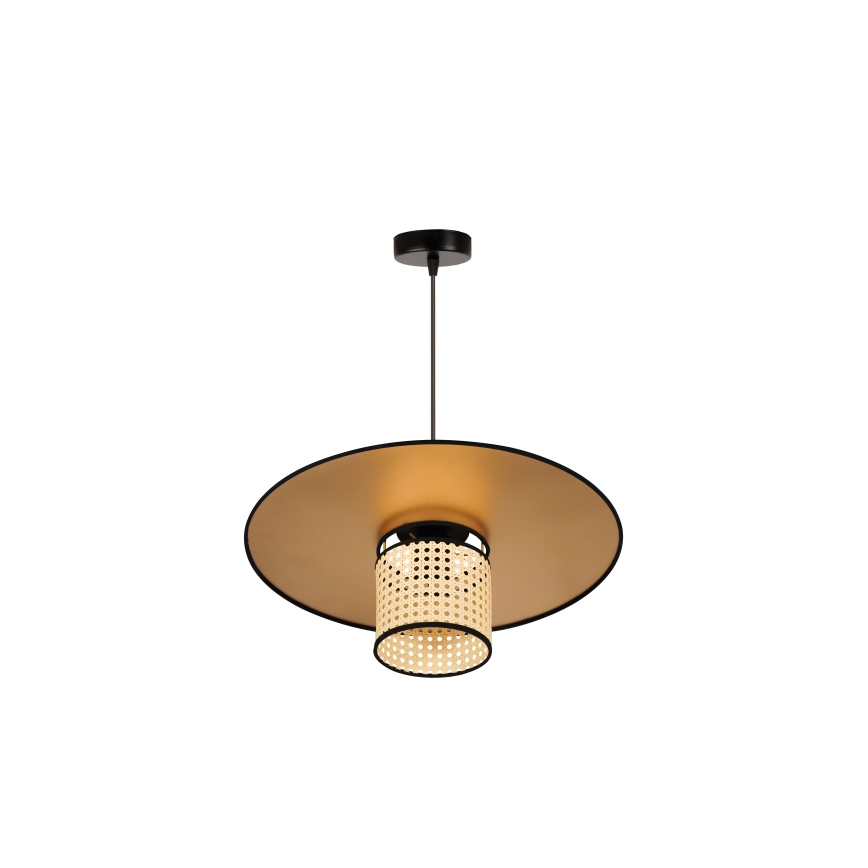 Duolla - Chandelier on a string TOKYO RATTAN 1xE27/15W/230V d. 50 cm gold/rattan