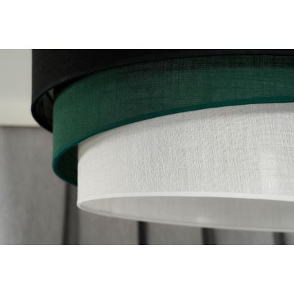 Duolla - Chandelier on a string TRIO 1xE27/15W/230V d. 45 cm black/green/white