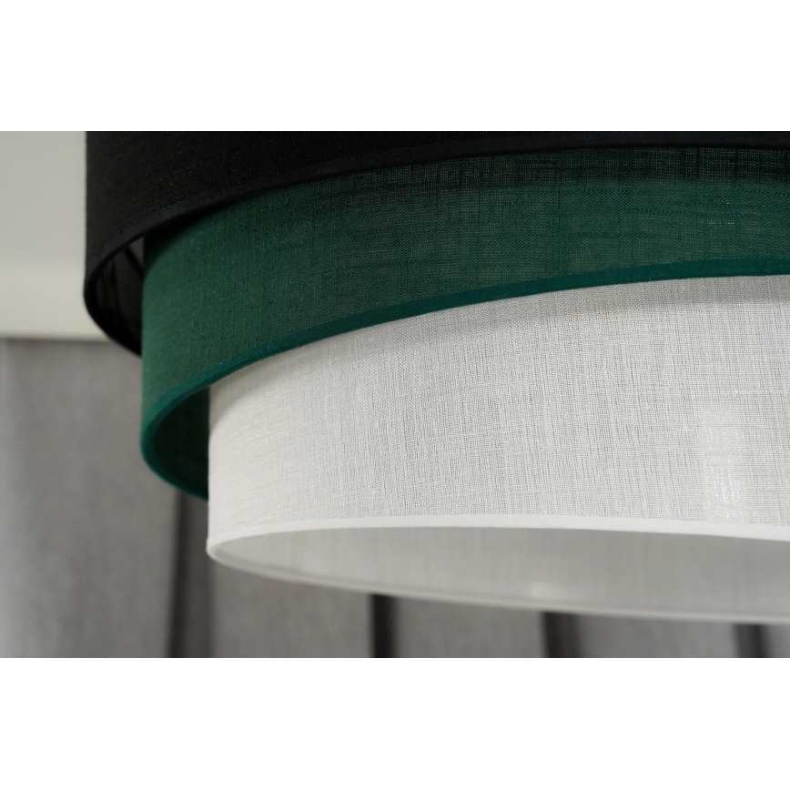 Duolla - Chandelier on a string TRIO 1xE27/15W/230V d. 45 cm black/green/white