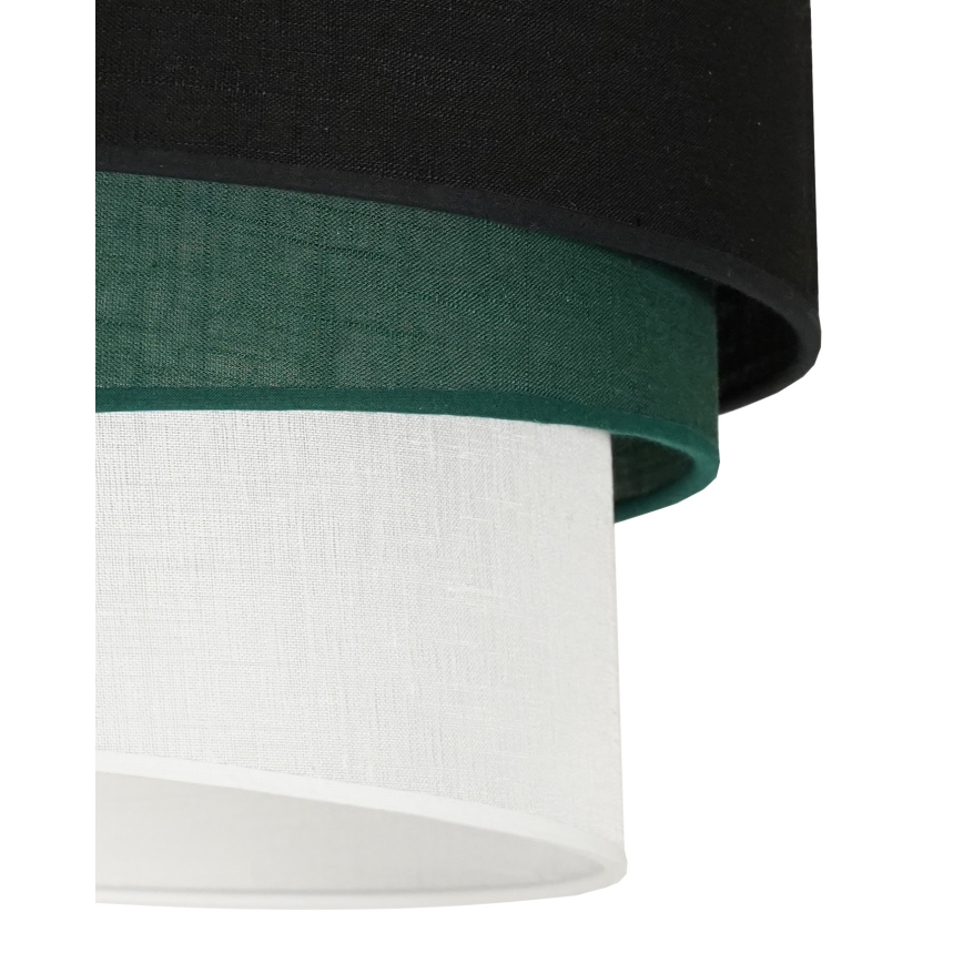 Duolla - Chandelier on a string TRIO 1xE27/15W/230V d. 45 cm black/green/white