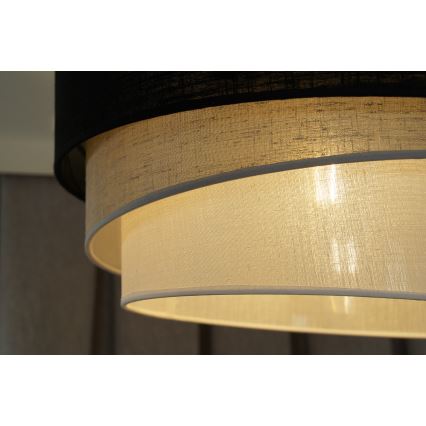Duolla - Chandelier on a string TRIO 1xE27/15W/230V d. 45 cm black/grey/white